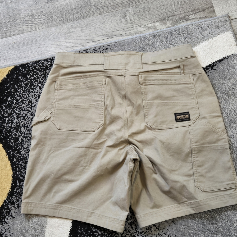 Duluth Trading Co Tan Flex Fire Hose Work Shorts - Picture 5 of 7